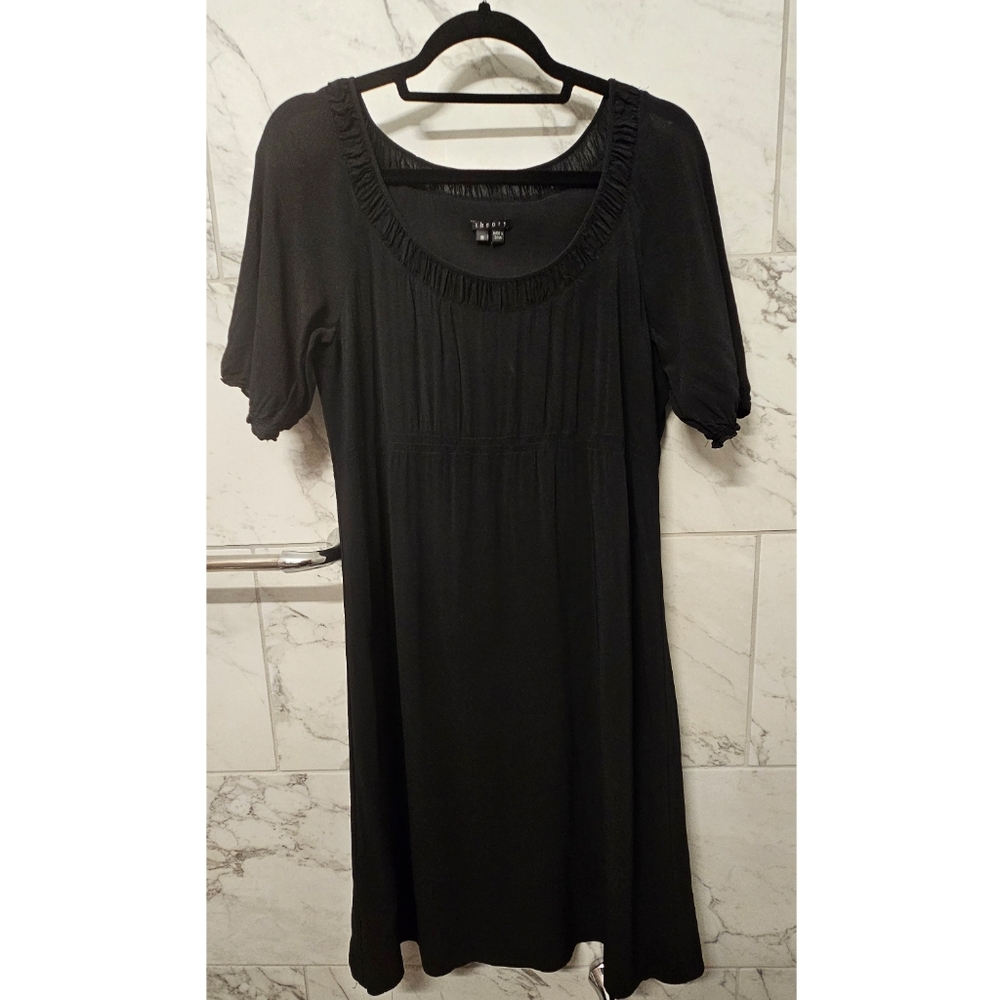 theory Black Short Sleeve Dress